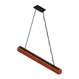Luminaria Pendente Perseu 40w em Madeira Maciça com Corrente - 3
