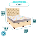 Ver imagem 3 de Kit Cama Box Bau + Cabeceira + Colchão Casal D20 - D20 - Inducol
