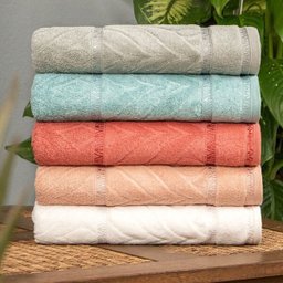 Toalha de Banho Atlântica Ambiance 100% Algodão 70x135 Branco - 2