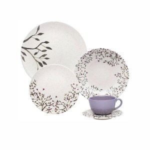 Aparelho de Jantar e Chá 30 Peças Unni Lilac Oxford-Ama3-5625