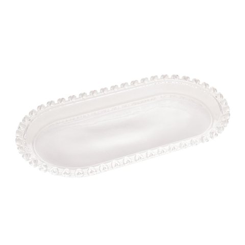Travessa Oval de Cristal Coração 25 x 13 x 2,5 cm | Casa Del Grande