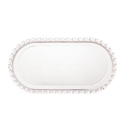 Travessa Oval de Cristal Coração Transparente 25x13cm Lyor - 4
