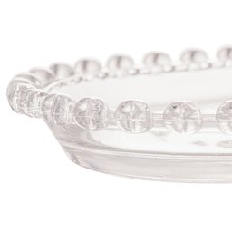 Travessa Oval de Cristal Coração Transparente 25x13cm Lyor - 3