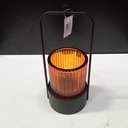 Ver imagem 5 de Castiçal Decorativo de Metal Âmbar 25x10x9cm Porta Vela Mesa Jantar Decoração