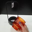 Ver mais imagens de Castiçal Decorativo de Metal Âmbar 25x10x9cm Porta Vela Mesa Jantar Decoração