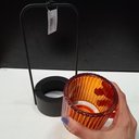 Ver imagem 7 de Castiçal Decorativo de Metal Âmbar 25x10x9cm Porta Vela Mesa Jantar Decoração