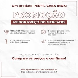 Porta Toalha Duplo Banheiro 80cm Aço Inox 304 Preto Fosco - 5