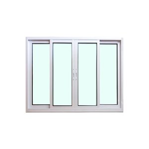 Janela 4 Folhas de Correr Alumínio Branco 100x150 Linha 25