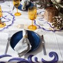 Ver imagem 3 de Toalha de Mesa 6 Lugares 140x210 cm Azul Sarja de Algodão Paixão Mediterrânea