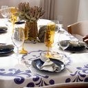 Ver mais imagens de Toalha de Mesa 6 Lugares 140x210 cm Azul Sarja de Algodão Paixão Mediterrânea