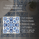 Ver imagem 7 de 20 Revestimentos Azulejo Português Autocolante Lavável Cozinha - 25x25cm