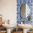 Ver imagem 2 de 20 Revestimentos Azulejo Português Autocolante Lavável Cozinha - 25x25cm
