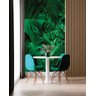 Papel de Parede 3D Painel 2M Folhas Palmeiras Verde Viníl Jadim Realista Auto Colante Lavável - 1