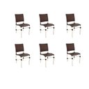 Ver imagem 1 de Kit com 6 Cadeiras para Cozinha Área Externa em Alumínio e Fibra Sintética Não Enferruja