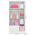 Ver imagem 2 de Quarto Infantil Guarda Roupa, Berço e Cômoda Branco