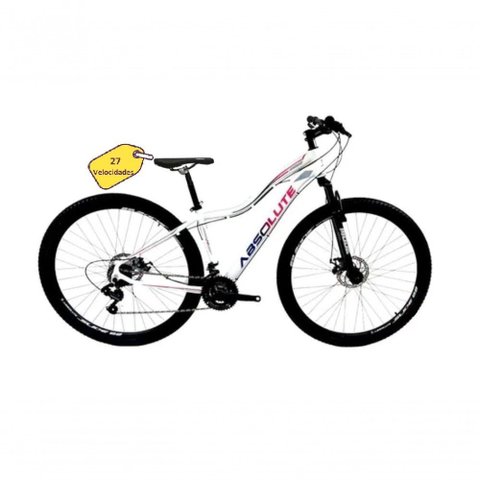Bicicleta Aro 29 Absolute Hera Alumínio 27v Freio a Disco Mecânico Garfo com Suspensão - Branco