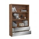 Ver imagem 2 de Estante de Livros Clássico MDF 120cmx183cm 3 Prateleiras 2 Gavetas Espelhadas Dalla Costa