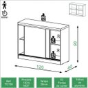 Ver imagem 3 de Balcão para Escritório 2 Portas de Correr 1 Prateleira 120cm Dalla Costa