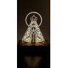 Luminária 3D Led - Acrílico N. Senhora Aparecida com Capela:Branco Frio - 8