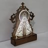 Luminária 3D Led - Acrílico N. Senhora Aparecida com Capela:Branco Frio - 1
