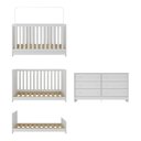 Ver imagem 2 de Berço 3 em 1 para Colchão 130 X 60cm com Cômoda Pipoca Multimóveis Branco