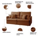Ver mais imagens de Sofá 4 Lugares Retrátil Reclinável 234cm Adams Linho K01 - D'rossi