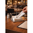Ver imagem 2 de Porta Guardanapo Aço Inox 304 Escovado Mesa Casa Bar Restaurante Cozix