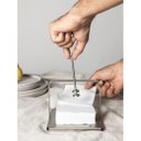 Ver imagem 3 de Porta Guardanapo Aço Inox 304 Escovado Mesa Casa Bar Restaurante Cozix