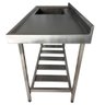 Pia Aço Inox Industrial 100x60x90 Cm Cuba Esquerda Nortinox Stander - 3