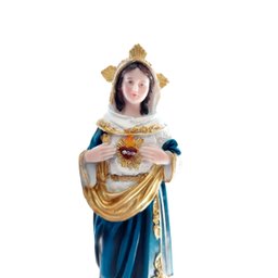 Imagem Sagrado Coração de Maria Detalhista Resina 20cm - 4