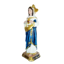 Imagem Sagrado Coração de Maria Detalhista Resina 20cm - 5