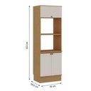 Ver imagem 3 de Armário Torre Quente 3 Pts c/Rod Provence Cinamomo/Off White