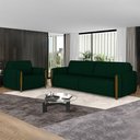 Ver imagem 2 de Conjunto Sofá 3 Lugares 223cm e Poltrona 98cm Amaranto M22 Veludo Verde - Mpozenato