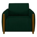 Ver imagem 5 de Conjunto Sofá 3 Lugares 223cm e Poltrona 98cm Amaranto M22 Veludo Verde - Mpozenato