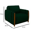 Ver imagem 3 de Conjunto Sofá 3 Lugares 223cm e Poltrona 98cm Amaranto M22 Veludo Verde - Mpozenato
