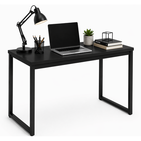 Escrivaninha Mesa Computador Estudo Office Aparador Pés Aço- Preto