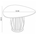 Ver imagem 5 de Mesa de Jantar 6 Lugares Orgânica Tampo com Vidro 136cm Merisi D05 Cedro Off White - Lyam Decor