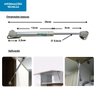 12 Pistão A Gás Para Armários Abre P Cima kit Basculante Força:60N - 4