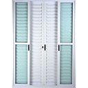 Ver imagem 2 de Porta de Alumínio de Correr Balcão 6 Folhas 2,10 x 1,50 Branco Linha 25 Com Chave