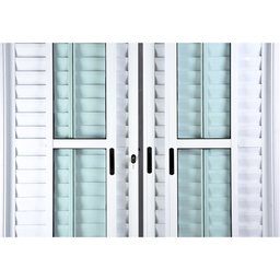 Porta de Alumínio de Correr Balcão 6 Folhas 2,10 x 1,50 Branco Linha 25 Com Chave - 3