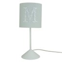 Ver imagem 1 de Abajur Quarto Infantil Tecido Cinza com Aplique Letra Nome