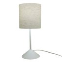 Ver imagem 1 de Abajur de Mesa Base Plástica e Cúpula Linho Bege Bivolt