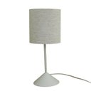 Ver imagem 2 de Abajur de Mesa Base Plástica e Cúpula Linho Bege Bivolt