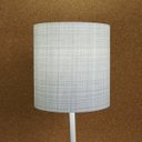 Ver imagem 4 de Abajur Pequeno de Mesa Base Plástica e Cúpula Cinza e Branca Bivolt