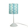 Abajur Pequeno de Mesa Base Plástica e Cúpula Chevron Tons de Verde Bivolt - 1