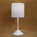 Ver imagem 4 de Abajur Bebê Quarto Infantil Tecido Rosa e Branco Arabesco Bivolt