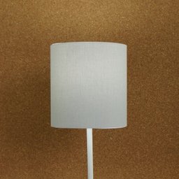 Abajur Bebê Quarto Infantil Base Branca e Tecido Cinza Claro Bivolt - 4