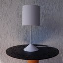 Ver imagem 3 de Abajur Bebê Quarto Infantil Base Branca e Tecido Cinza Claro Bivolt