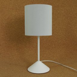Abajur Bebê Quarto Infantil Base Branca e Tecido Cinza Claro Bivolt - 5