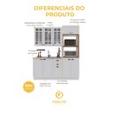 Ver imagem 5 de Armário de Cozinha Modulada Compacta Fidelitá Nara 100% MDF 3 Peças 190cm 10 Portas 2 Gavetas sem